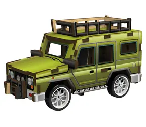 2KIDS TOYS 3D drevená skladačka Terénne auto / Na natiahnutie / 6+ rokov