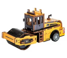 2KIDS TOYS 3D drevená skladačka Cestný valec / 70 dielikov / od 6 rokov