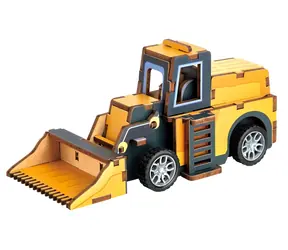 2KIDS TOYS 3D drevená skladačka Nakladač / 47 dielikov / od 6 rokov