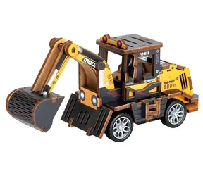 2KIDS TOYS 3D drevená skladačka Bager / 62 dielikov / od 6 rokov