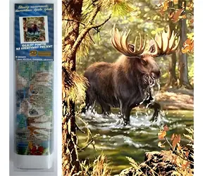 Norimpex Diamantové maľovanie Žreb v rieke / 30x40 cm
