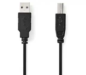 Nedis USB 2.0 kábel USB-A - USB-B čierna 0,5 m