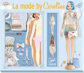 DJECO Kreatívna sada FASHION by Caroline / Bez šitia / 3 bábiky / textilné doplnky