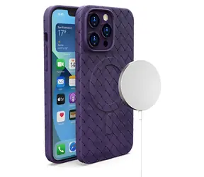 Hurtel Woven Case fialová / Puzdro / Apple iPhone 15 Pro / MagSafe
