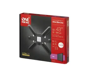 One For All Ultraslim Flat WM6211 čierna / Držiak TV na stenu / 13-43" / VESA 75-200 / pevný / nosnosť 40 kg