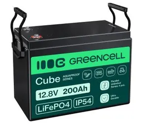 Green Cell CUBE LiFePO4 batéria 12,8V 200Ah / Batéria / 2560Wh / karavan, solárne panely, food truck