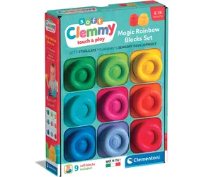 Clementoni Soft Clemmy Sada 9 mäkkých kociek / Stavebnice / mäkký penový materiál