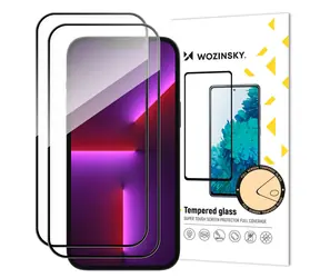 Wozinsky Tvrdené sklo s rámčekom pre iPhone 15 čierna