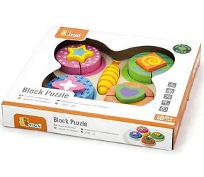 VIGA Drevené puzzle Motýlik / 13 dielikov / od 2 rokov