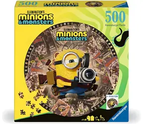 Ravensburger Okrúhle puzzle Mimoni a monštrá / 500 dielikov / od 12 rokov