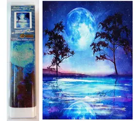 Norimpex Diamantové maľovanie Modrý spln / 30x40 cm
