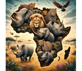 Norimpex Diamantové maľovanie Afrika / 30x40 cm