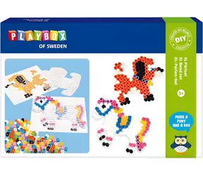 PLAYBOX Zažehľovacie korálky Koník a psík XL / 600 ks / od 3 rokov