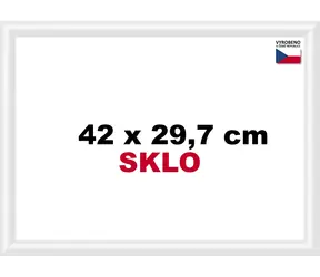 BFHM Rám na puzzle 42x29,7 cm A3 biely / Plastový / Sklo 2 mm / Výška profilu 21 mm