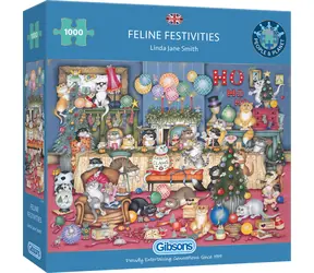 GIBSONS Puzzle Mačacie sviatky / 1000 dielikov / 68 × 49 cm
