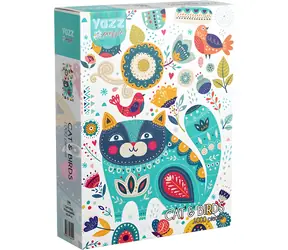 YAZZ Puzzle Mačka a vtáčiky / 1000 dielikov / 68 x 48 cm