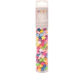 PLAYBOX Korálky v tube Mix tvarov / 200 ks / Plast