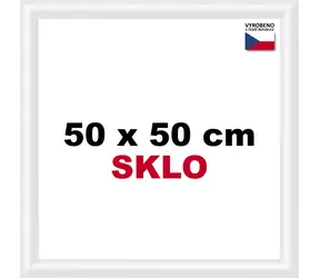 BFHM Plastový rám na puzzle 50x50 cm biela / Rám na puzzle / sklo 2 mm / výška profilu 21 mm