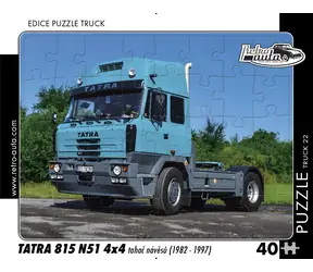 RETRO-AUTA Puzzle TRUCK č.22 Tatra 815 N51 4x4 ťahač návesov (1982-1997)