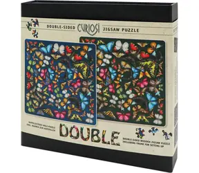 CURIOSI Puzzle Double: Motýle / 165 dielikov / obojstranné / drevené