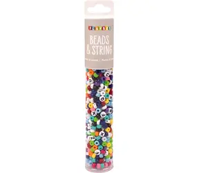 PLAYBOX Korálky v tube Mix tvarov / 650 ks / Plast