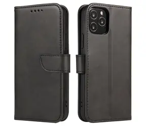 Hurtel Magnet Case pre Honor Magic 4 Pro čierna / Puzdro / flipové / magnetické / so stojanom