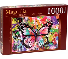 MAGNOLIA Puzzle Farebný motýľ / 1000 dielikov / 68 x 48 cm