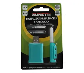 Suretti Signalizátor záberu na špičku prútu / Signalizátor záberu / Batériový / USB dobíjanie