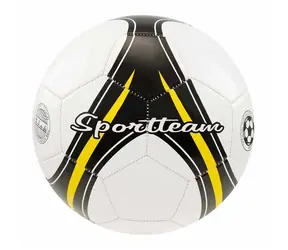 Sportteam Futbalová lopta S2 čierno-žltá / Lopta / Veľ. 5 / PVC trojvrstvový