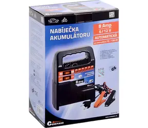 Compass Nabíjačka 8A 6/12V / Nabíjačka autobatérie / 15-120 Ah / 230 V / GS/TÜV