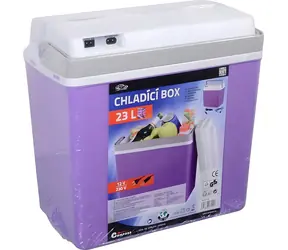 Compass Chladiaci box 23 l fialová / Termoelektrický chladiaci box / 12V / 230V / max. 10 kg