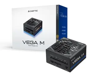 Chieftec Vega M PPG-1000-C čierna / Zdroj ATX / 1000W / ATX 3.1 / 80 PLUS Gold / Plne modulárne / 135 mm