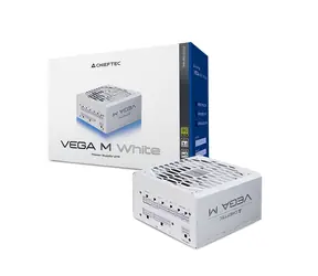 Chieftec Vega M PPG-1000-CW biela / Zdroj ATX / 1000W / ATX 3.1 / 80 PLUS Gold / Plne modulárne