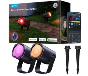 Govee Outdoor Spotlights 2 / vonkajšie SMART LED svetlá / 2ks / 750lm / 2700-6500K / IP67 / WiFi & BT / Matter