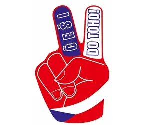 Sportteam Fandící ruka ČR 3 / Fanúšikovský doplnok / Veľkosť UNI / 100% polyester