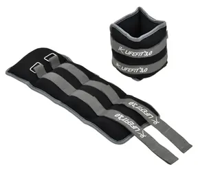 Lifefit Členok / zápästie S2 2x3,0 kg čierna / Neoprénová záťaž / suchý zips / neoprén