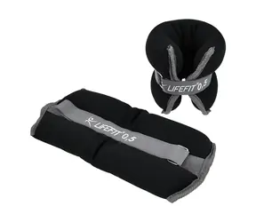 Lifefit S2 2x0,5kg čierna / Neoprénová záťaž / Členok a zápästie / Pár / Suchý zips