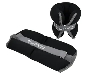 Lifefit S2 2x1,0kg čierna / Neoprénová záťaž / Členok a zápästie / Pár / Suchý zips