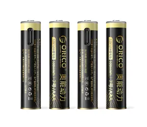 Orico Ener-G EG7C čierna / Nabíjacia batéria AAA / USB-C / 1,5 V / 500mWh / 4 ks