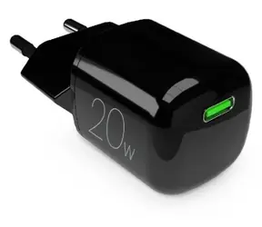 Puro MiniPro čierna / Cestovný adaptér / GaN / USB-C / 20 W