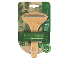 M-PETS Bamboo 16 zubov / Hrebeň na srsť / Pre dlhú srsť