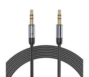 Tech-Protect UltraBoost čierna / Audio kábel / Jack 3.5mm - Jack 3.5mm / 1,5m