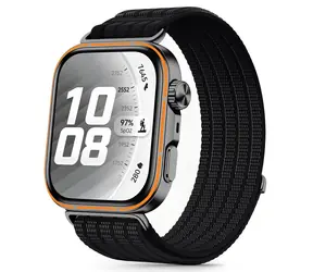 Tech-Protect Nylon Strap čierna / Remienok / Huawei Watch Fit 3/4/4 Pro/5/5 Pro / nylonový