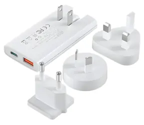 Choetech PD6011 biela / Sieťová nabíjačka / GaN / 65W / USB-C + USB-A
