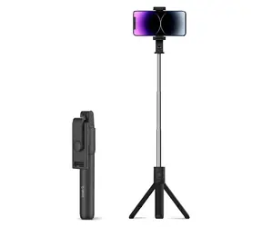 Orico SPV100 čierna / Selfie tyč s mini statívom / Bluetooth / 360° otočenie / 100 cm