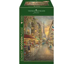 Schmidt Puzzle Parížska kaviareň / 1000 dielikov / drevené / od 12 rokov