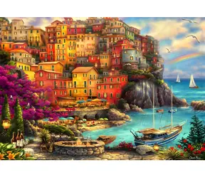 GRAFIKA Puzzle Krásny deň v Cinque Terre / 1000 dielikov / 69 × 47,8 cm
