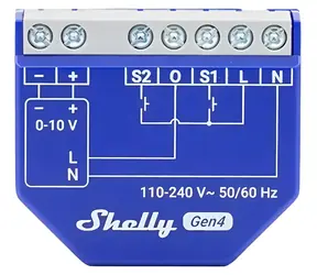 Shelly Dimmer 0/1-10V PM Gen4 / Stmievač / Wi-Fi / Zigbee / Bluetooth / Matter / meranie spotreby