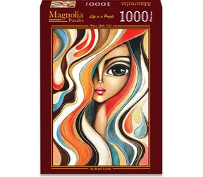 MAGNOLIA Puzzle Dievča s vlnitými vlasmi / 1000 dielikov / 48 x 68 cm