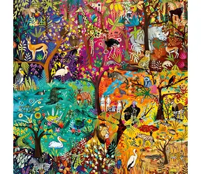 MAGNOLIA Puzzle Dúhové safari / 1023 dielikov / 60 x 60 cm